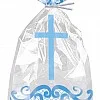 Blue Radiant Cross Plastic Cello Bags with twist ties (20ct)