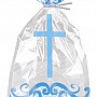 Blue Radiant Cross Plastic Cello Bags with twist ties (20ct)