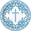 Blue Cross Paper Plates - 23cm (8pk)