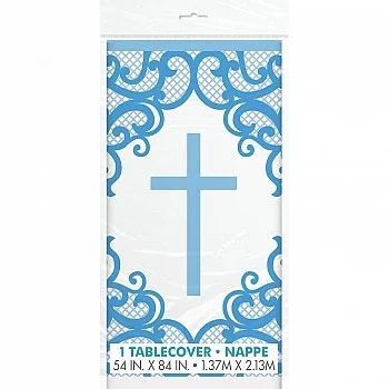Blue Cross Plastic Tablecover 1.37m X 2.13m