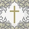 Gold Cross Luncheon Napkins 16ct   