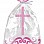 Pink Radiant Cross Plastic Cello Bags with twist ties (20ct)