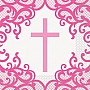 Pink Cross Luncheon Napkins 16ct   