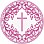 Pink Cross Paper Plates - 23cm (8pk)