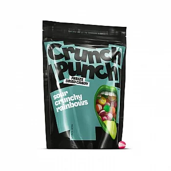 Crunch Punch Sour Crunchy Rainbows 100g Freeze Dried Candy