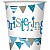 Christening Blue Bunting 9oz Cups (8pk)