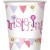 Christening Pink Bunting 9oz Cups (8pk)