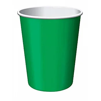 Emerald Green Paper Cups - 266ml (14pk)