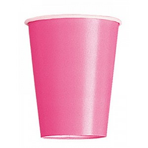 Hot Pink Paper Cups - 270ml (14pk) Hot Pink Paper Cups - 270ml (14pk)