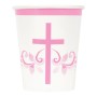 Pink Holy Cross Paper Party Cups