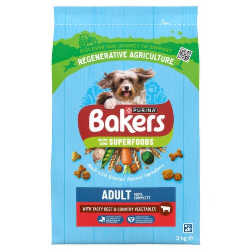 Bakers Complete Adult - Beef & Vegetable Dog Food 3kg