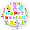 Colourful Easter Gingham Plates 22cm (8pk)