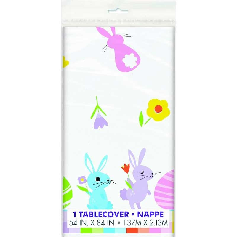 Colourful Easter Gingham Tablecover 1.37m X 2.13m