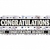 Black, White, Silver, Gold Graduation Foil Banner 2.7m