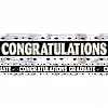 Black, White, Silver, Gold Graduation Foil Banner 2.7m
