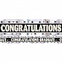 Black, White, Silver, Gold Graduation Foil Banner 2.7m Black, White, Silver, Gold Graduation Foil Banner 2.7m