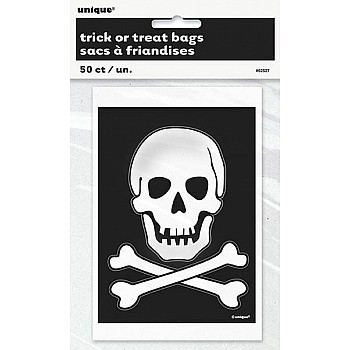 Skeleton Plastic Treat Bags 50pk