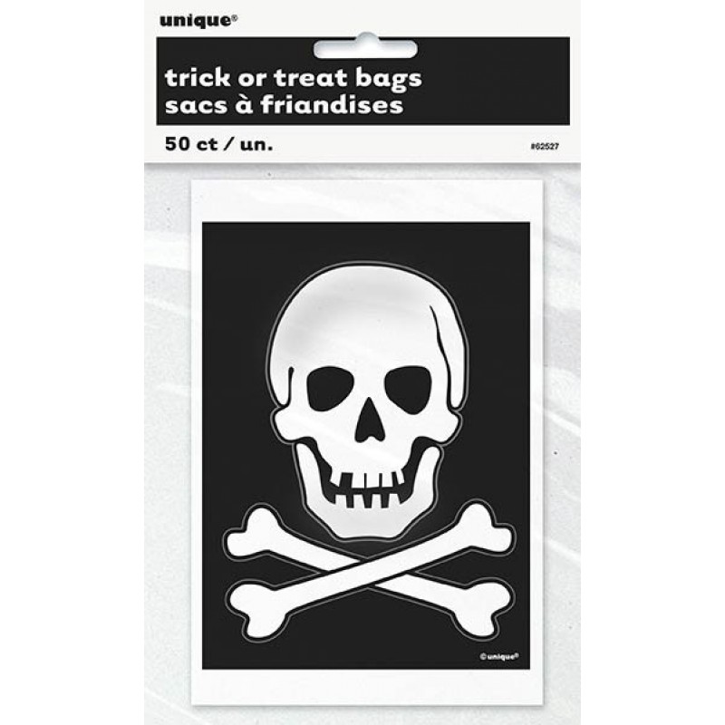 Skeleton Plastic Treat Bags 50pk