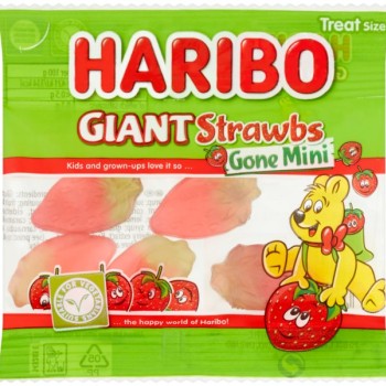 Haribo Giant Strawbs Gone Mini Bags (16g)