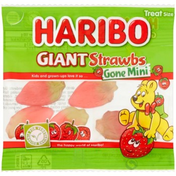 Haribo Giant Strawbs Gone Mini Bags (16g)