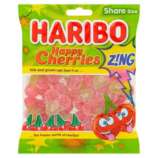 Haribo Happy Cherries Z!Ng Share Bags (160g)