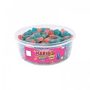 Haribo Bubblegum Bottles Zing Tub