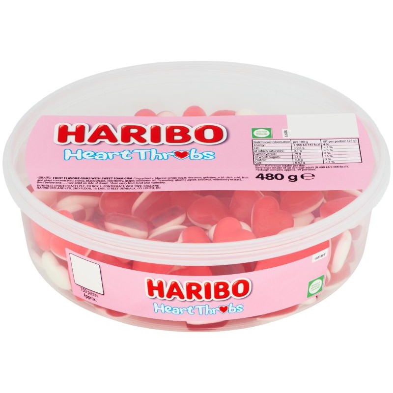 Haribo Heart Throbs (725g Tub)