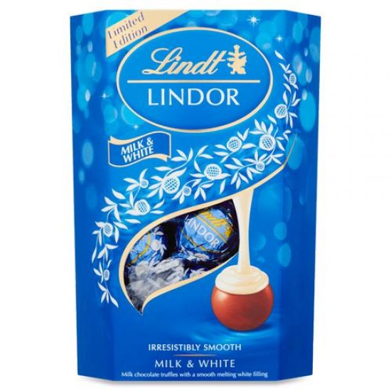 Lindor Lindt Milk & White Truffles Cornet (200g) Limited Edition