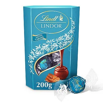 Lindt Lindor Sea Salted Milk Chocolate Truffles Cornet (200g)