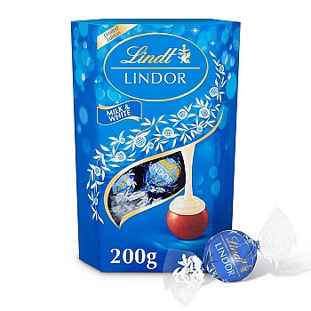 Lindor Lindt Milk & White Truffles Cornet (200g) Limited Edition