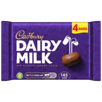 Cadbury Dairy Milk Chocolate Bar 4 Pack