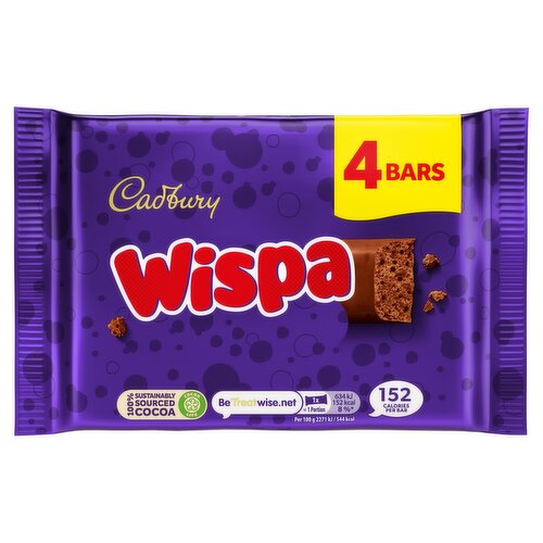 Cadbury Wispa Chocolate Bar 4 Pack