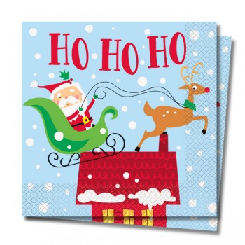 Colourful Santa Christmas Napkins