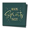 Making Spirits Bright Green Christmas Napkins 20ct