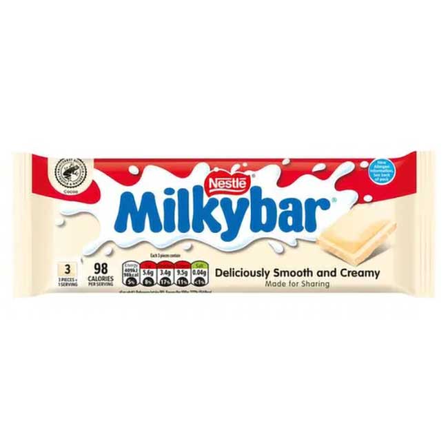 Milkybar White Chocolate Sharing Bar 90g Milkybar White Chocolate Sharing Bar 90g