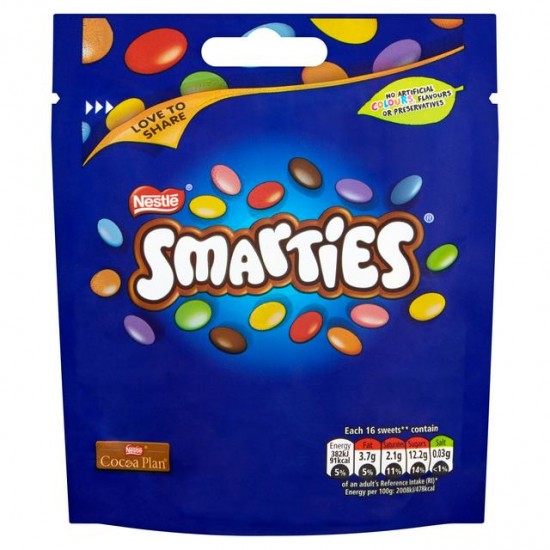Nestle Smarties Sharing Pouch Bags (118g)