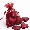 Burgundy organza bags – 3″x4″ (7.5cm x 10cm) – pack of 10