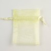 Lemon Yellow organza bags – 3″x4″ (7.5cm x 10cm) – pack of 10