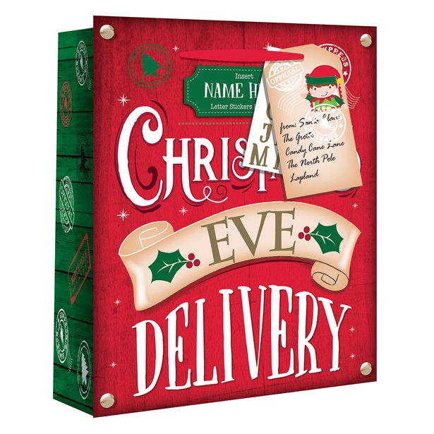 Extra Large Christmas Eve Personalised Delivery Gift Bag - 45cm Extra Large Christmas Eve Personalised Delivery Gift Bag - 45cm