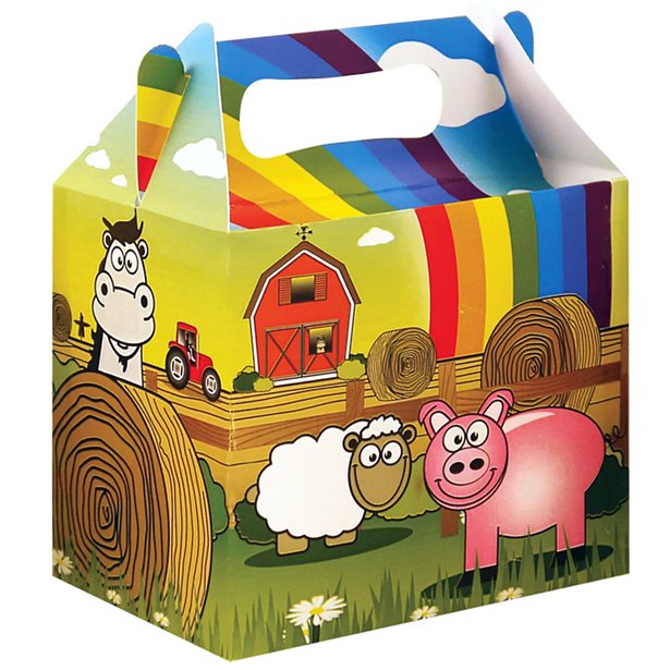 Farm Animal Party Box - 15cm long Farm Animal Party Box - 15cm long