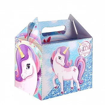 Party Box with Unicorn Design - 14cm
