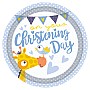 On your Christening Day Blue Paper Plates - 23cm (8pk)