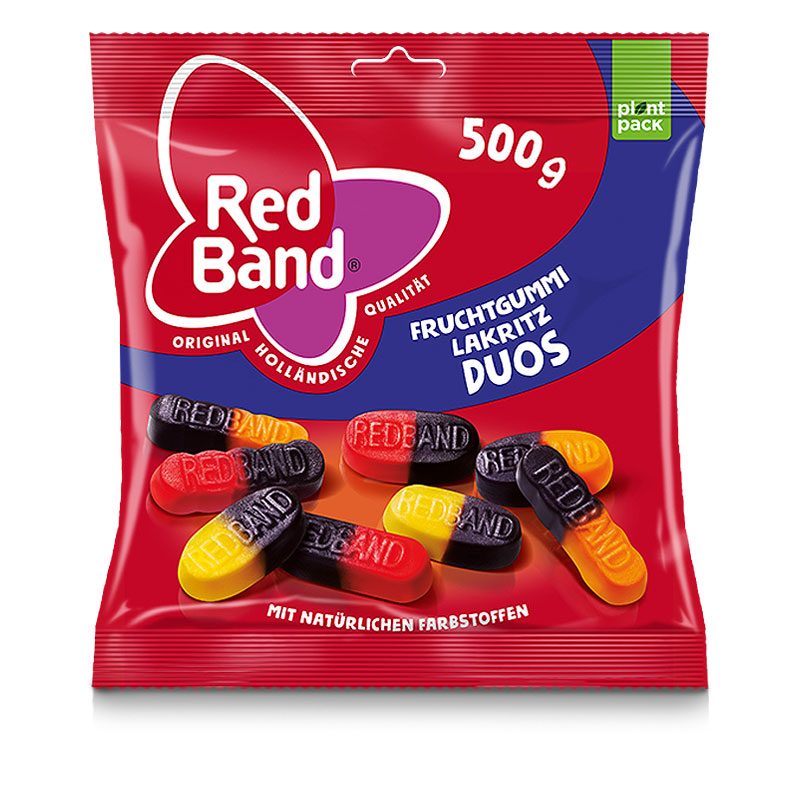 Red Band Fruit Gum Liquorice Duos Family Bag 500g Red Band Fruit Gum Liquorice Duos Family Bag 500g