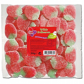 Red Band Fizzy Strawberries 500g  Red Band Fizzy Strawberries 500g