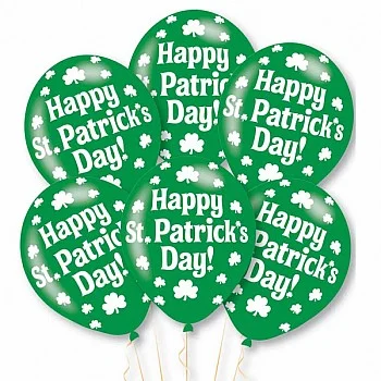 Happy St. Patrick's Balloons - 11" Latex (6pk)