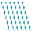  Caribbean Blue Stripe Paper Straws (24 Pack)