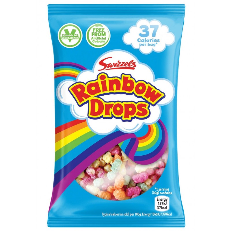 Swizzels Rainbow Drops Mini Bags (10g) Single Swizzels Rainbow Drops Mini Bags (10g) Single