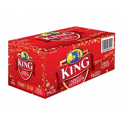 King Cheese & Onion Crisps Party Box (18PK) King Cheese & Onion Crisps Party Box (18PK)