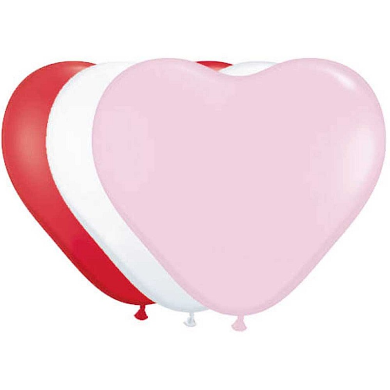 Heart Shaped Balloons - 11" Latex Heart Shaped Balloons - 11" Latex
