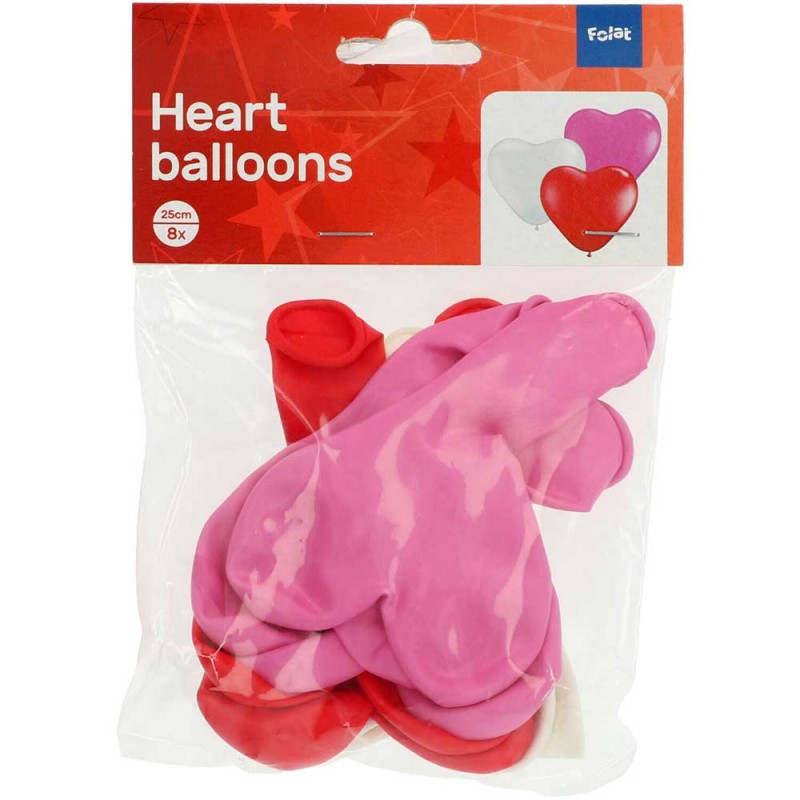 Heart Shaped Balloons - 11" Latex Heart Shaped Balloons - 11" Latex